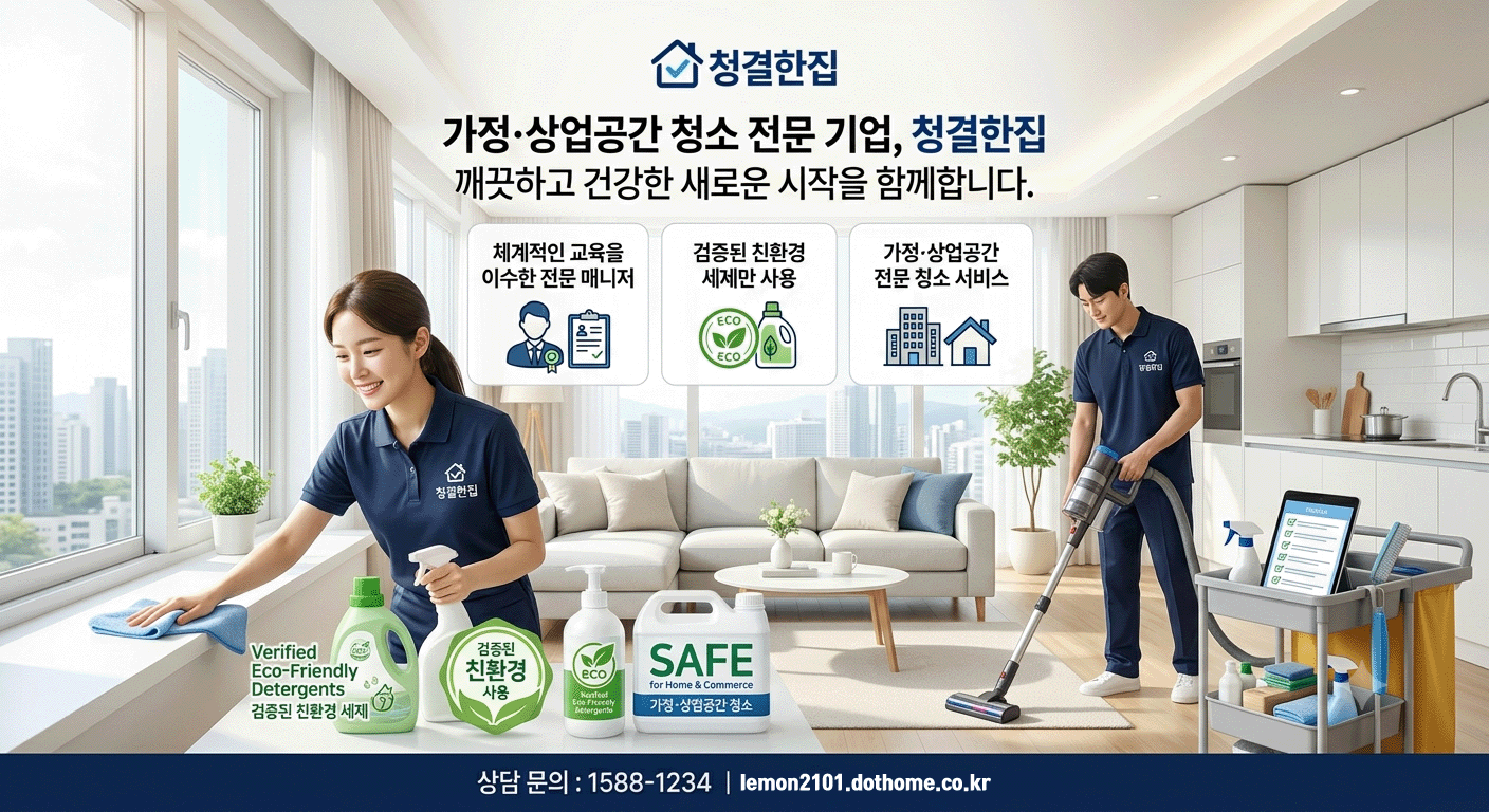 청결한집 작업 모습